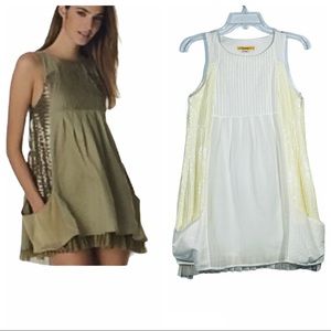 Alice + Olivia Boho Sequin Silk Blend Tunic Dress XS